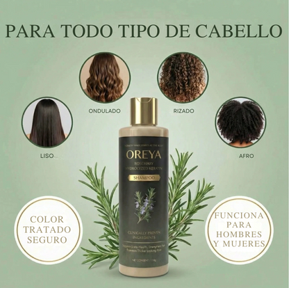 Oreya™ Growth Support Shampoo El secreto para un cabello más largo, fuerte y saludable.
