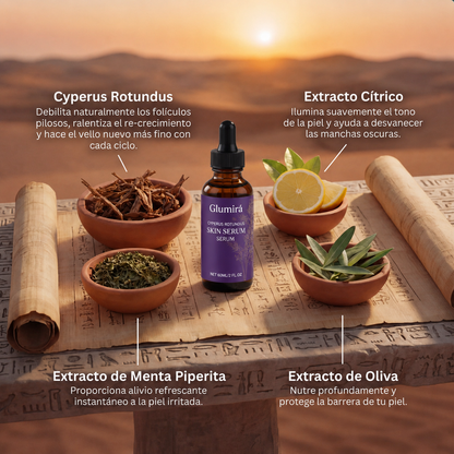 Glumira™ – Suero para la piel con Cyperus rotundus