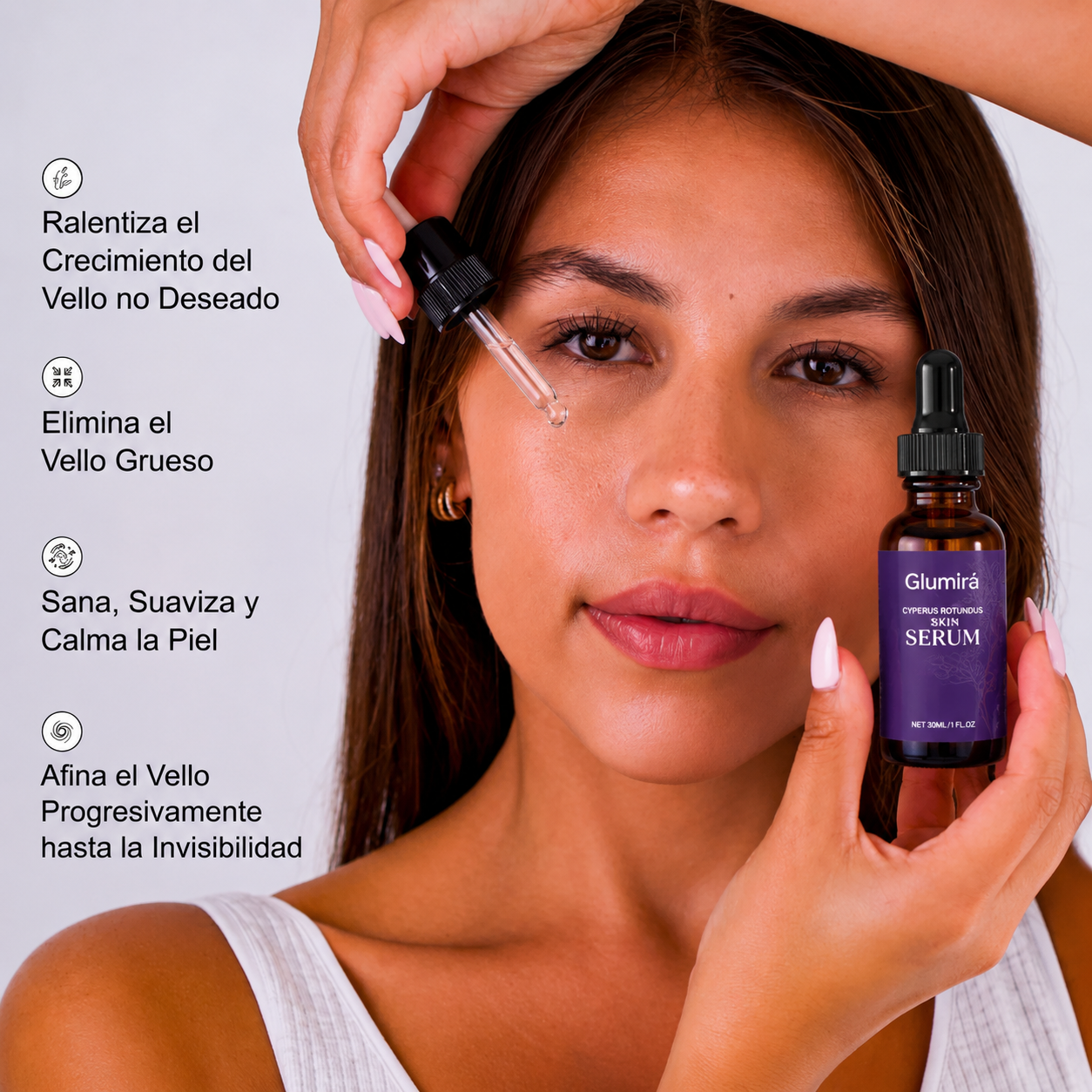 Glumira™ – Suero para la piel con Cyperus rotundus